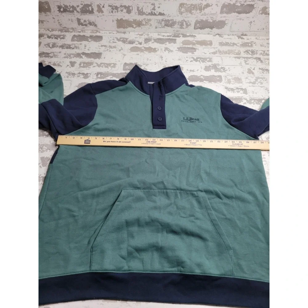 L.L. Bean Pullover Men's‎ XXL Tall Green/Blue